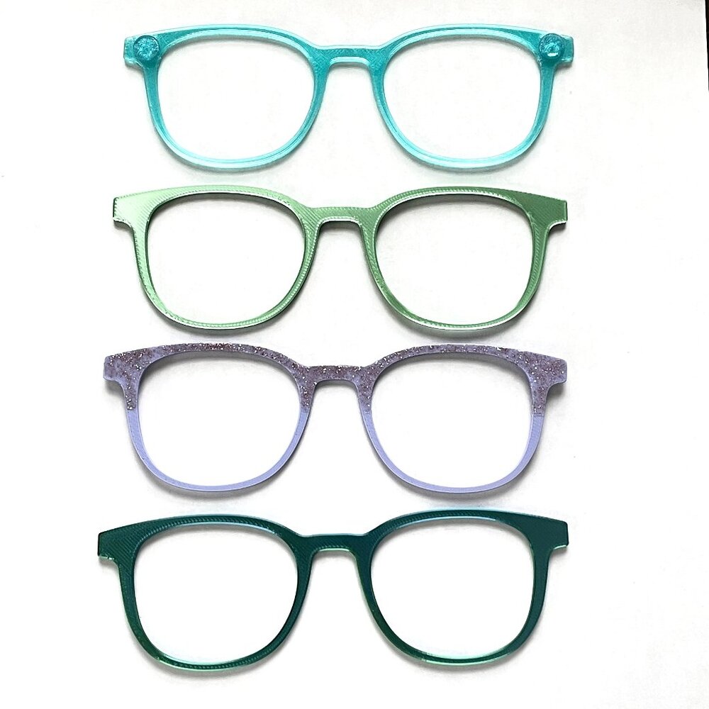 Set of 4 3D Printed Reese Magnetic Pair Eyewear Toppers-New!